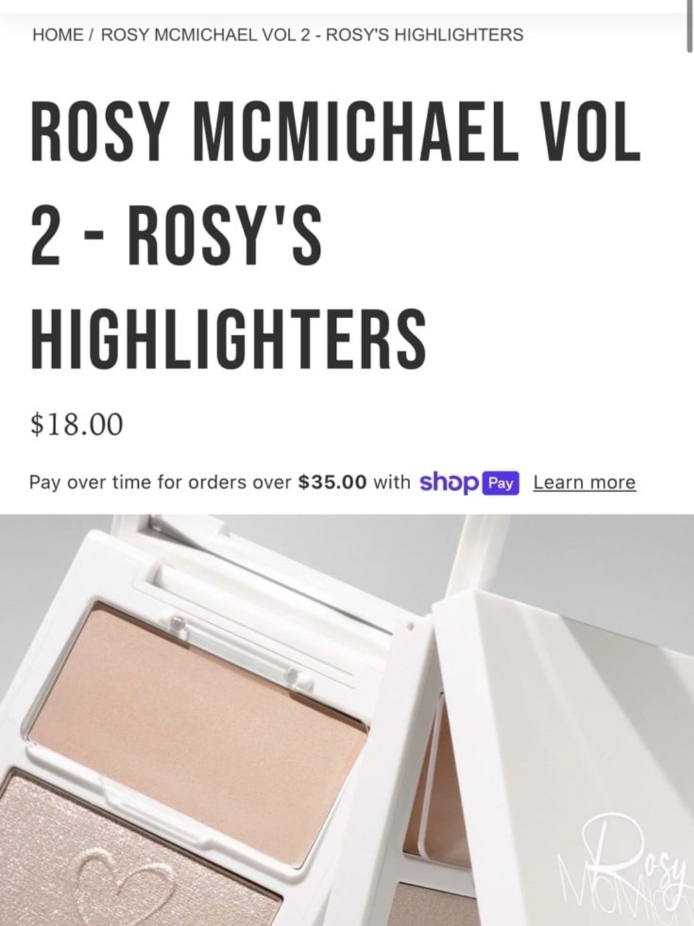 ROSY McMICHAEL VOL 2 - Rosy's Highlighters